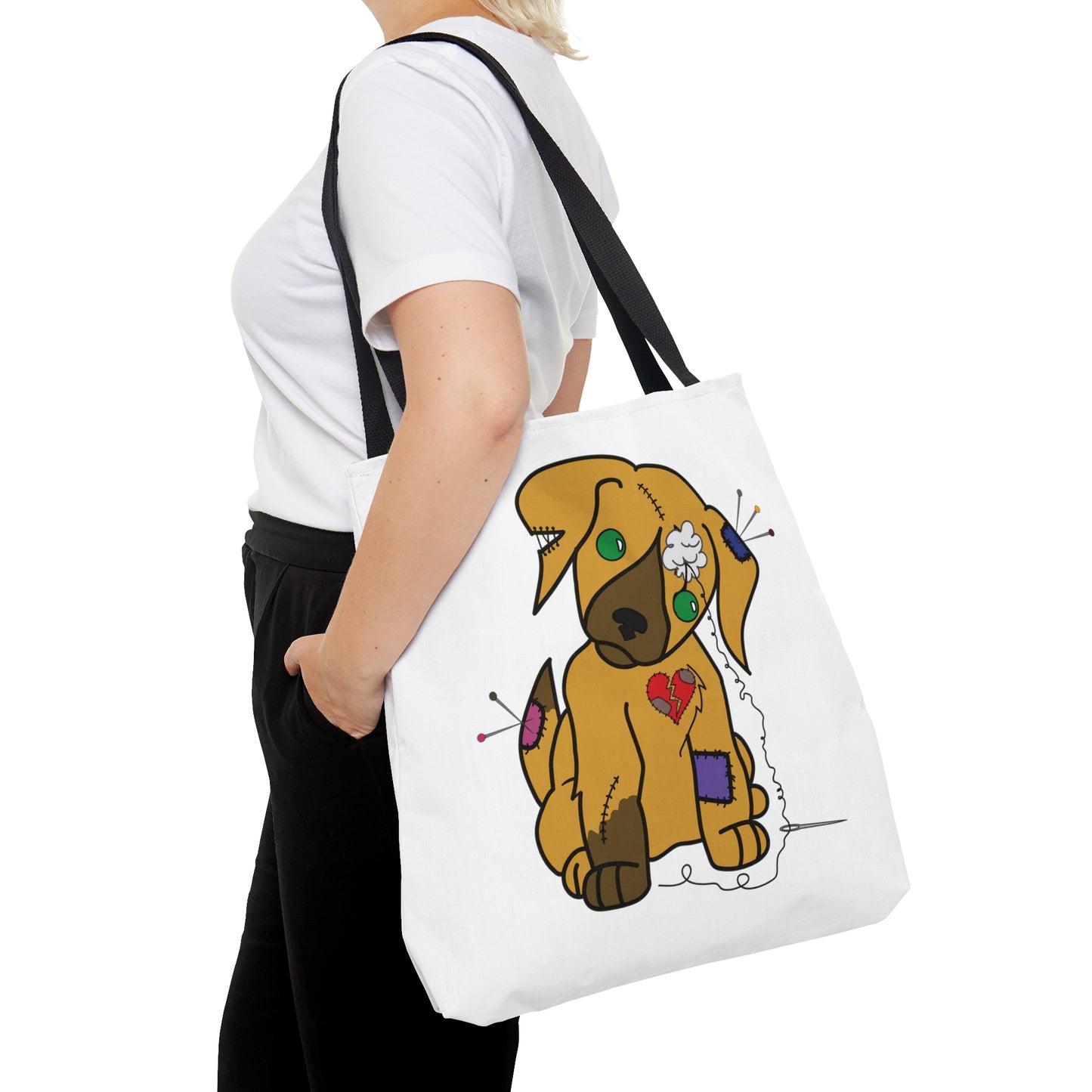 Stitched Pup Tote Bag