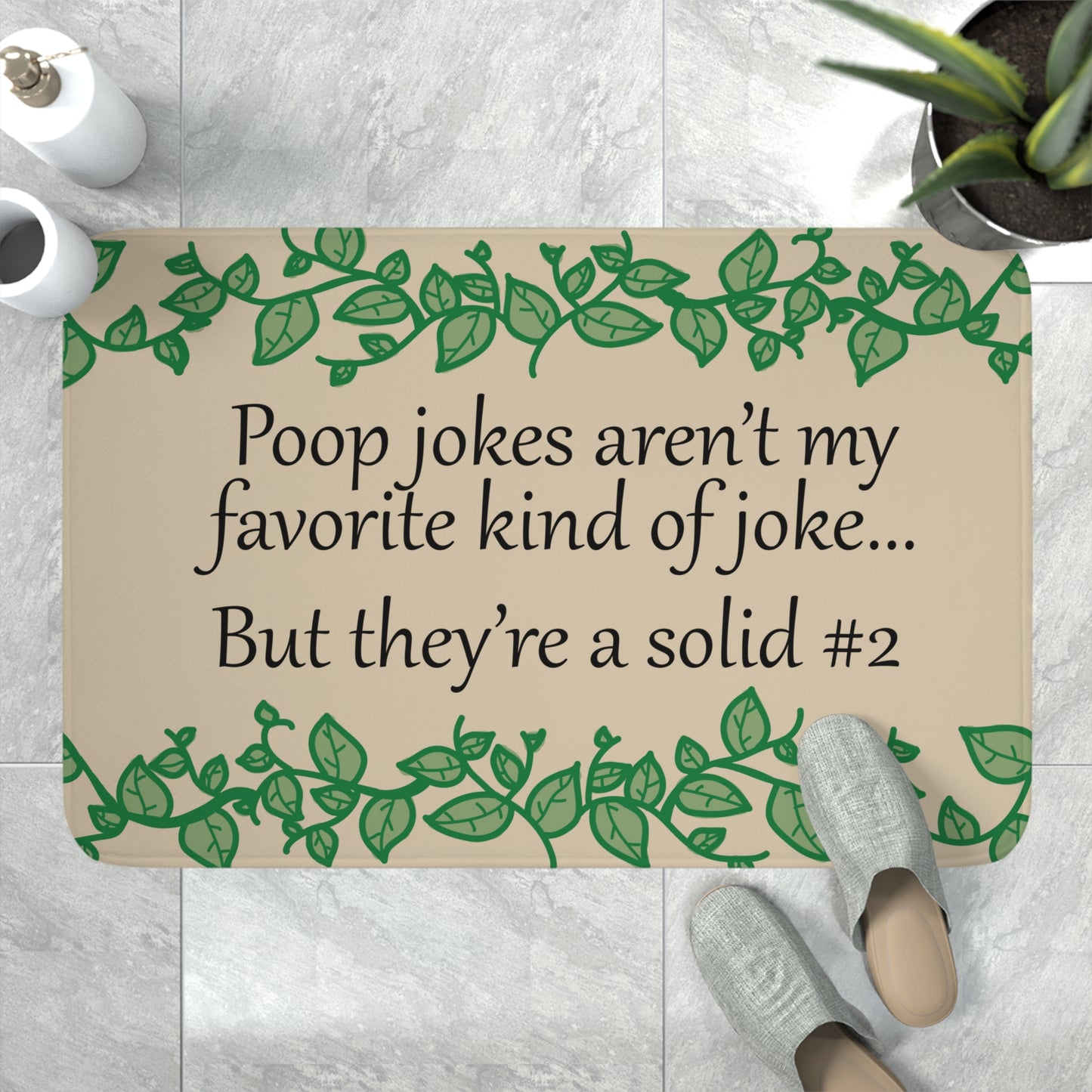 Poop Jokes Memory Foam Bath Mat