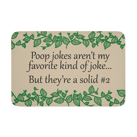 Poop Jokes Memory Foam Bath Mat