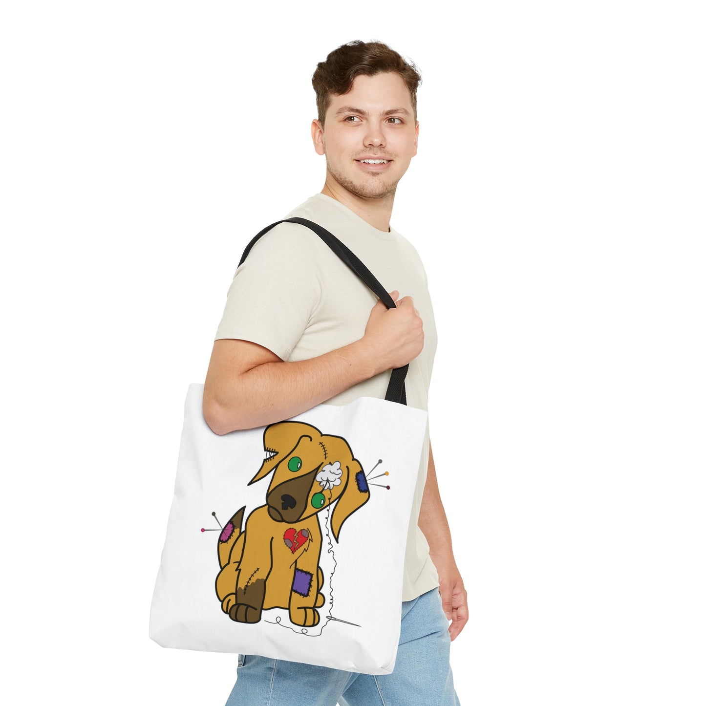 Stitched Pup Tote Bag