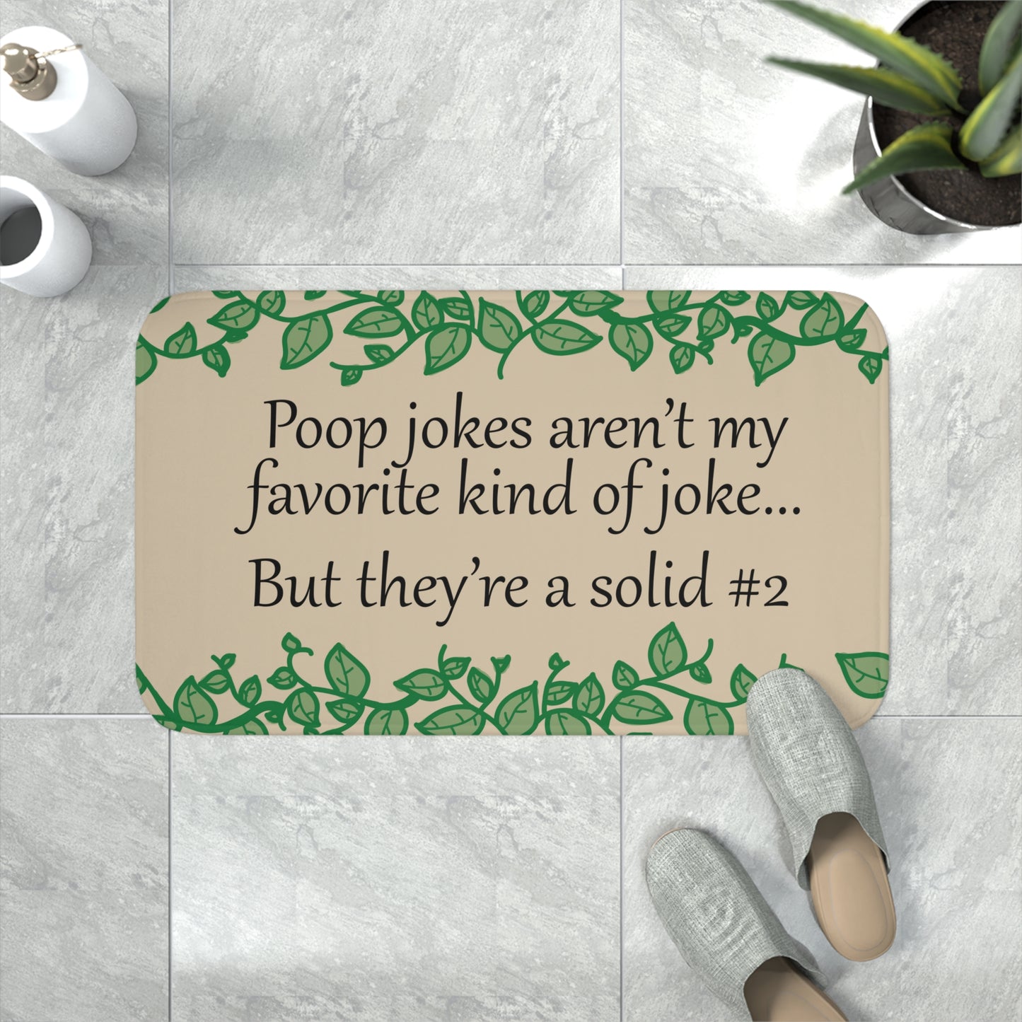 Poop Jokes Memory Foam Bath Mat