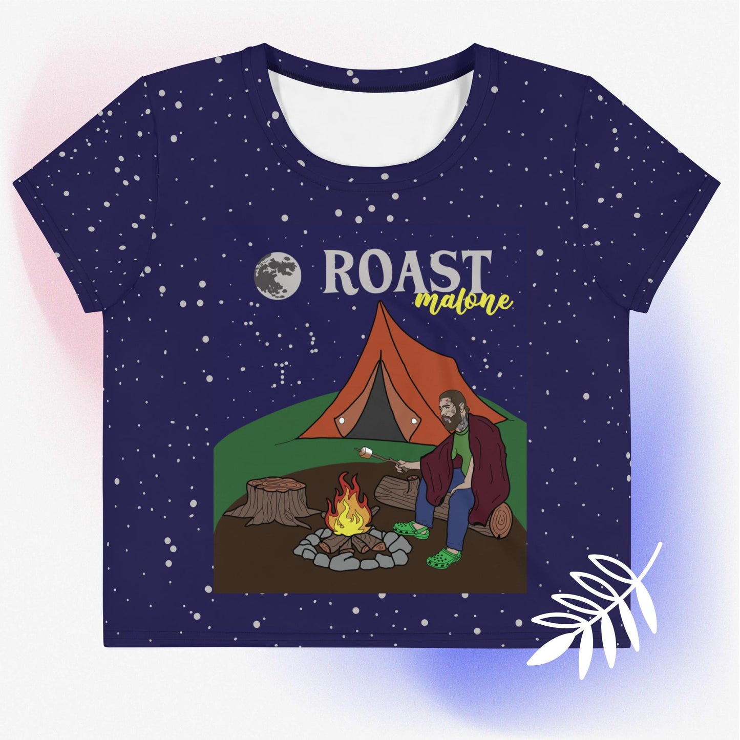 Roast Malone Stars All-Over Print Crop Tee