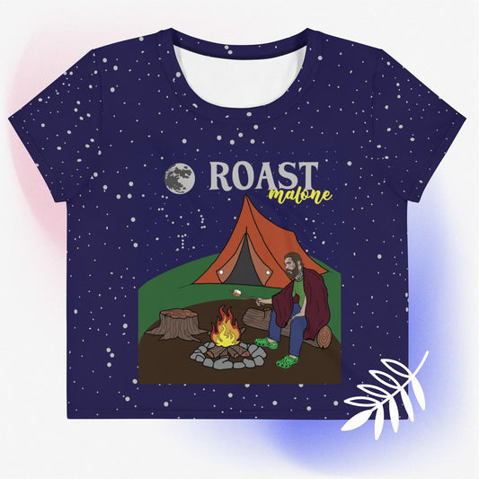 Roast Malone Stars All-Over Print Crop Tee